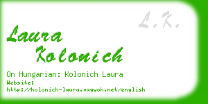 laura kolonich business card
